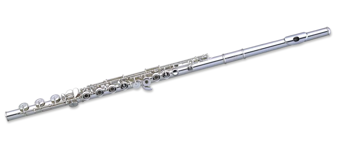 665RBE-1RB Quantz Series Silver Plated Flute - Offset G, B Foot, Open Holes