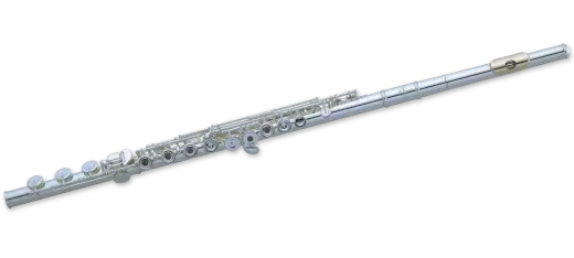 795RBE-CODA Elegante Series Silver Flute w/ Gold Lip Plate, C# Key, D# Roller, Offset-G, Open Holes