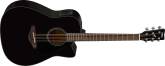 Yamaha - FGX800C Solid Spruce Top Dreadnought Acoustic Guitar w/ Electronics - Black