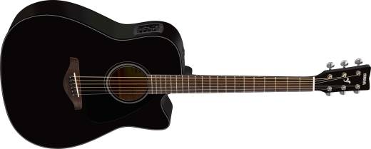 Yamaha - FGX800C Solid Spruce Top Dreadnought Acoustic Guitar w/ Electronics - Black