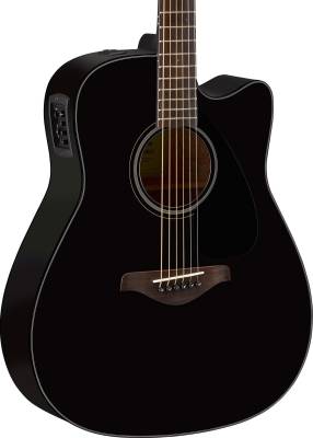 FGX800C Solid Spruce Top Dreadnought Acoustic Guitar w/ Electronics - Black