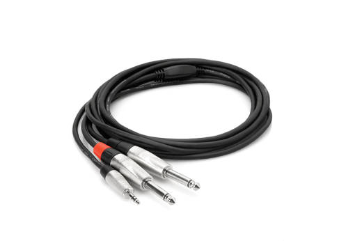 Hosa - Stereo Mini to Dual Mono 1/4 Y Cable - 10ft