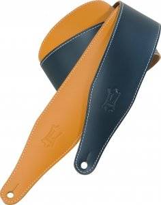 Levys - 2 1/2 Inch Leather Guitar Strap with Deco Edge