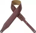 Levys - 2 1\/2 Inch Leather Strap with Deco Edge - Burgundy