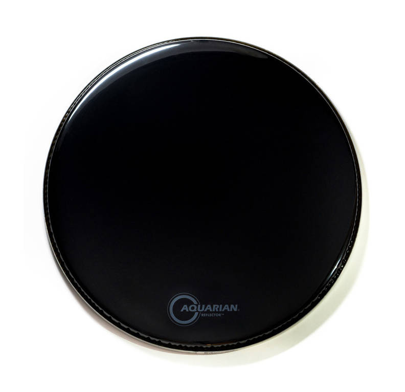 Aquarian Reflector Black Mirror Bass Drum Head 16 Inch Long & McQuade
