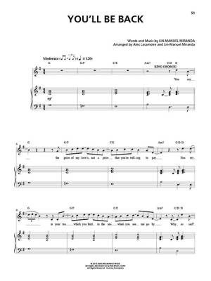 Hamilton: Vocal Selections - Miranda - Piano/Vocal - Book