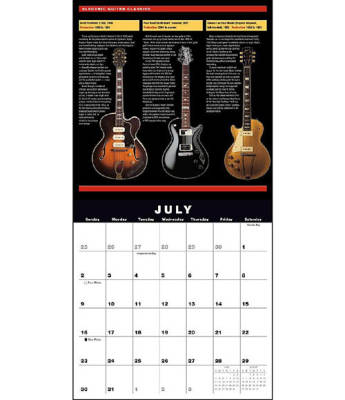 Electric Guitar Classics 2017 16-Month Wall Calendar