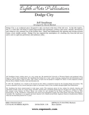 Eighth Note Publications - Dodge City - Smallman/Marlatt - Brass Quintet - Gr. Medium