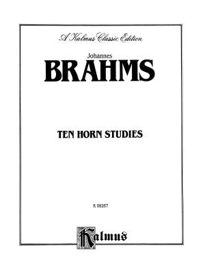 Edwin F. Kalmus - Ten Horn Studies, Opus Posthumous - Brahms - F Horn - Book