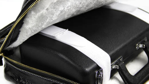 Black Patent Leather Clarinet Bag