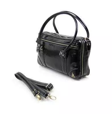 Black Patent Leather Clarinet Bag