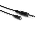 Hosa - Headphone Extension Cable 3.5mm TRS (F) to 1/4 TRS (M) - 25 foot