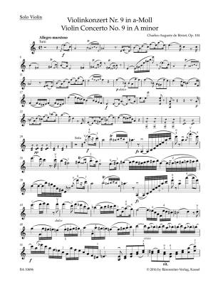 Violinkonzert no. 9 A minor op. 104 - Beriot/Sassmannshaus - Violin/Piano - Sheet Music