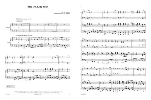 Jesus, Savior, Redeemer! - Shackley - Electronic Keyboard/Piano Duets