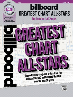 Alfred Publishing - Billboard Greatest Chart All-Stars Instrumental Solos - Flte - Livre/CD