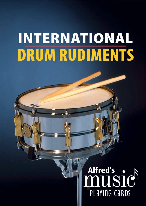 Alfred\'s Music Playing Cards: International Drum Rudiments - Black - Snare Drum - Card Deck