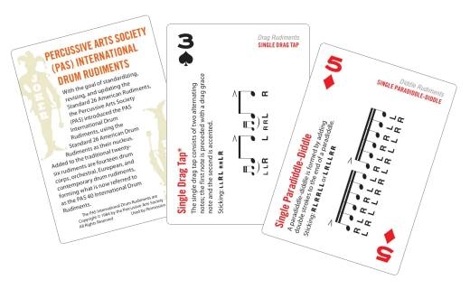 Alfred\'s Music Playing Cards: International Drum Rudiments - Black - Snare Drum - Card Deck