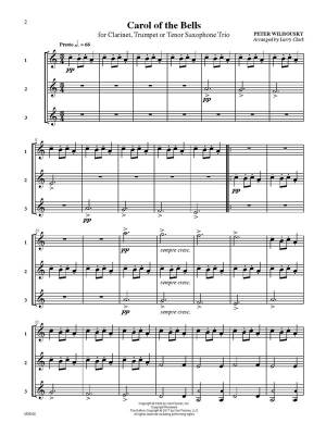 Carol of the Bells for Clarinet, Trumpet or Tenor Saxophone Trio - Wilhousky/Leontovich/Clark - Sheet Music