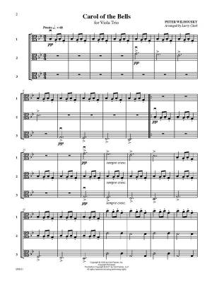 Carol of the Bells for Viola Trio - Wilhousky/Leontovich/Clark - Sheet Music