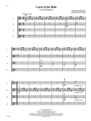 Carol of the Bells for Viola Quartet - Wilhousky/Leontovich/Clark - Sheet Music