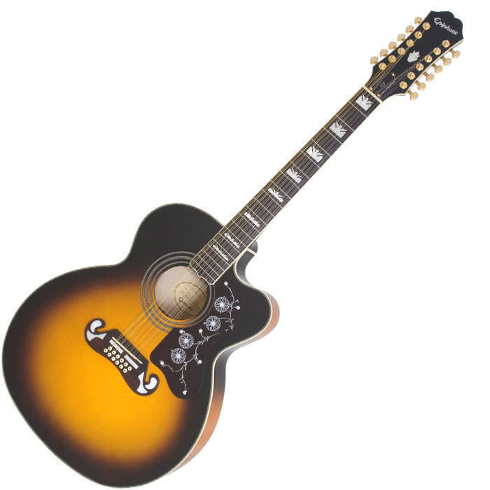 Epiphone EJ-212CE 12-String Cutaway Electric/Acoustic - Vintage
