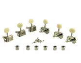 Kluson - 3+3 Nickel\/Plastic Butterbean Button Guitar Tuner Set