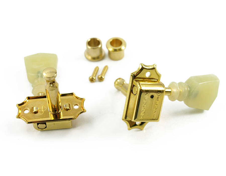3+3 Single Ring Line Gold Tuners w/Keystone Buttons