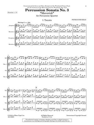 Percussion Sonata No. 3 \'\'Maverick\'\'  - Schickele - Percussion Quartet