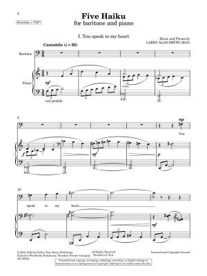 Five Haiku - Smith - Baritone Voice/Piano