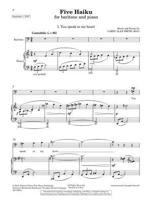 Five Haiku - Smith - Baritone Voice/Piano