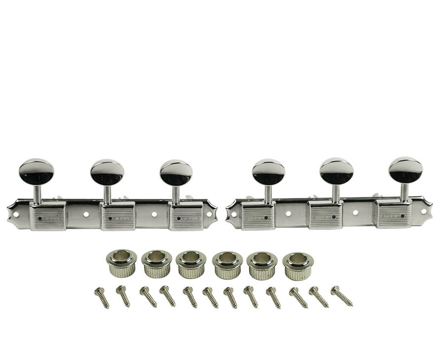 3 Per Plate Metal Button Nickel Tuner Set