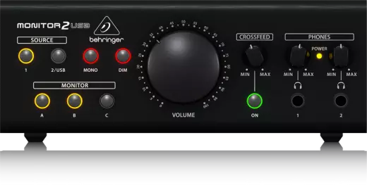 Behringer - MONITOR2USB Speaker/Headphone Monitoring Controller with VCA Control and USB Audio Interface