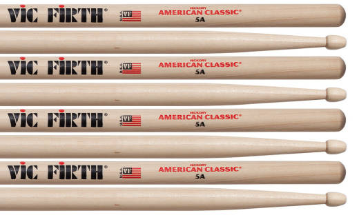 Vic Firth - American Classic Value Pack (3 Pairs +1 Free Pair) - 5A