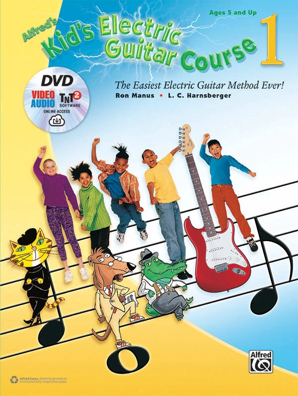 Alfred\'s Kid\'s Electric Guitar Course 1 - Manus/Harnsberger - Book/DVD/Audio, Video, Software Online