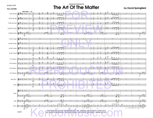 The Art Of The Matter - Springfield - Jazz Ensemble - Gr. Medium