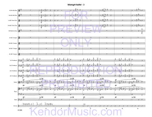 Midnight Buffet - Neu - Jazz Ensemble - Gr. Medium