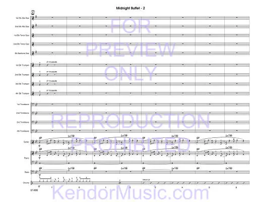 Midnight Buffet - Neu - Jazz Ensemble - Gr. Medium