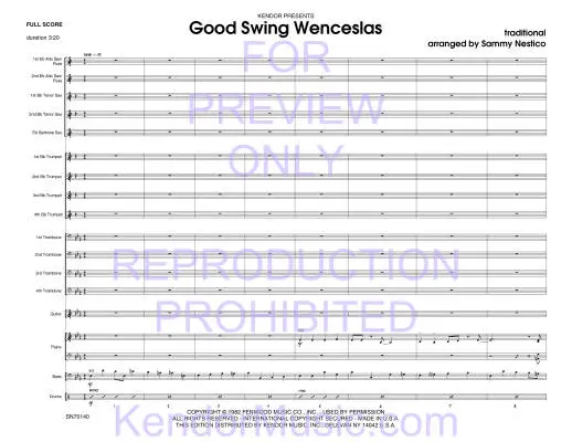 Good Swing Wenceslas - Nestico - Jazz Ensemble - Gr. Medium Advanced