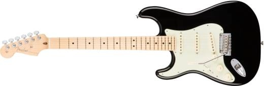 American Professional Stratocaster gauch�re, touche en �rable - Noir