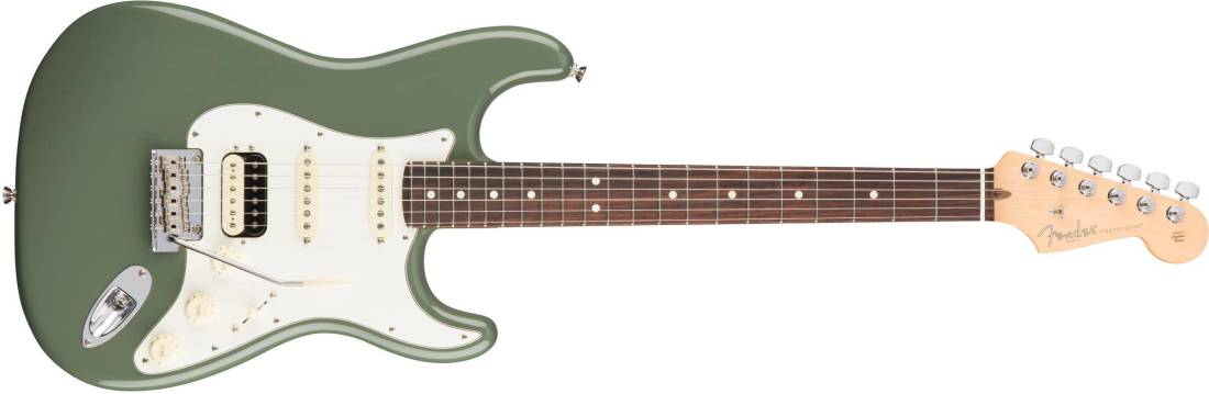 American Professional Stratocaster HSS Shawbucker Rosewood Fingerboard - Antique Olive