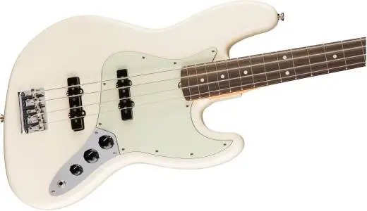 American Professional Jazz Bass Rosewood Fingerboard - Olympic White