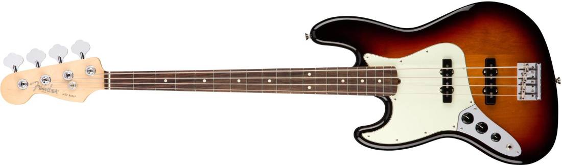 American Professional Jazz Bass Left-Handed Rosewood Fingerboard - 3-Colour Sunburst
