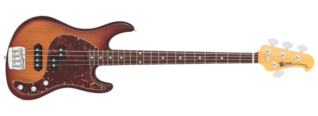 Caprice Bass Guitar with Rosewood Neck, Tortoiseshell Pickguard - Heritage Tobacco Burst