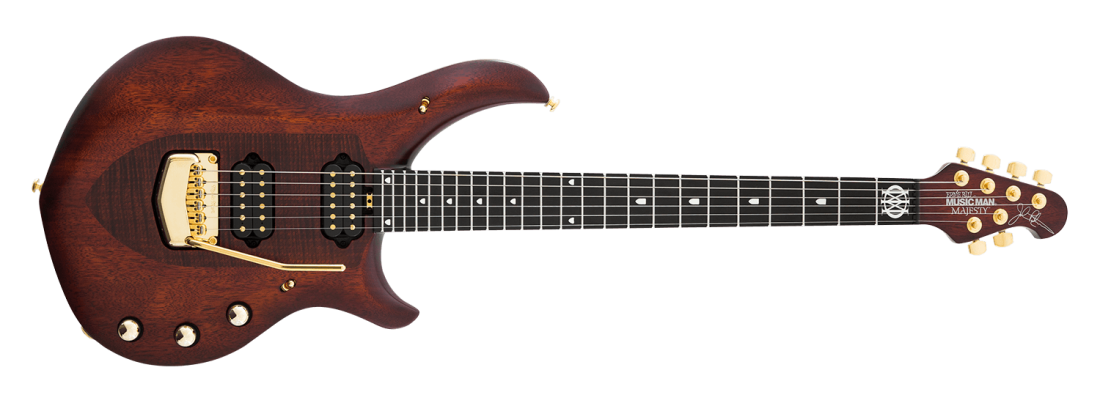 Majesty Artisan 6-String Electric Guitar with Polished Ebony Fretboard - Marrone