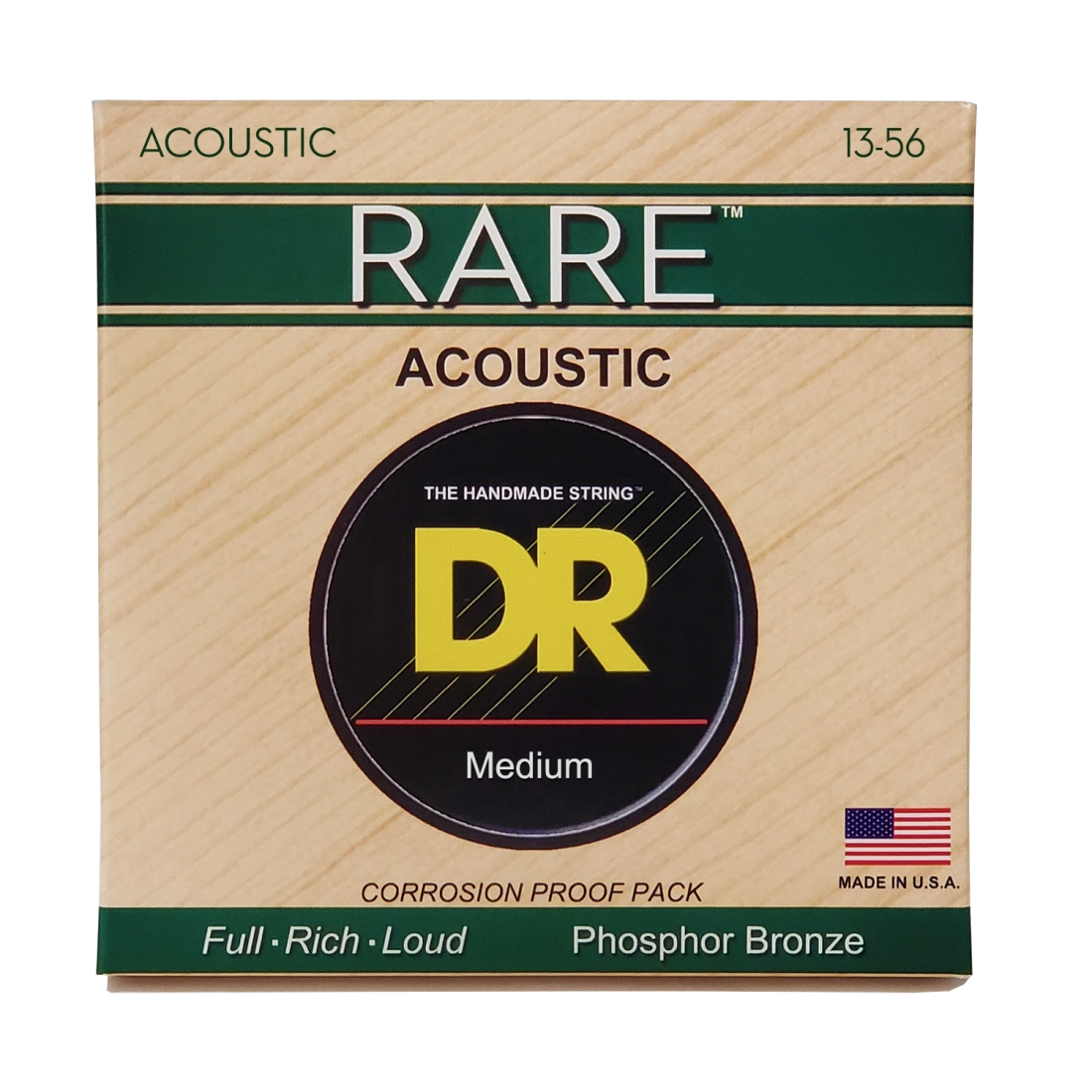 Rare Phosphor Bronze Acoustic Strings - Medium/Heavy 13-56