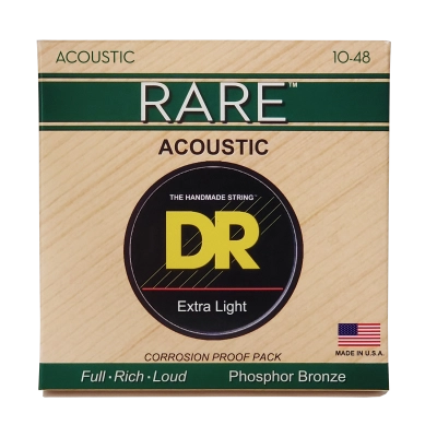 DR Strings - Rare Phosphor Bronze Acoustic Strings - Light 10-48