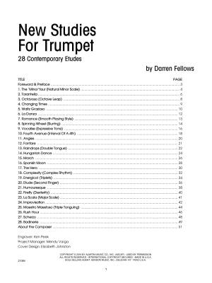 New Studies For Trumpet, 28 Contemporary Etudes - Fellows - Trumpet - Book