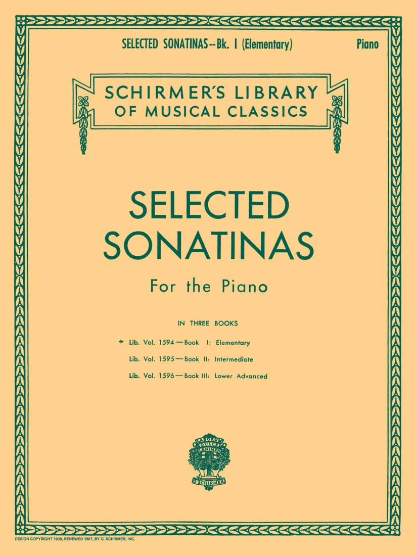 Selected Sonatinas -- Book 1: Elementary - Piano - Book