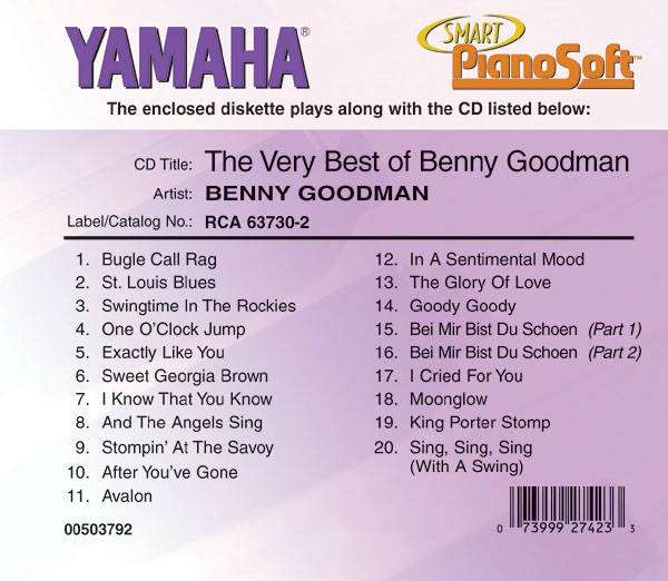 The Very Best of Benny Goodman (Yamaha Smart PianoSoft) - Hendelman - Electronic Keyboard - Disk