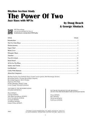 The Power Of Two: Rhythm Section Study - Beach/Shutack - Bass - Book/Audio Online